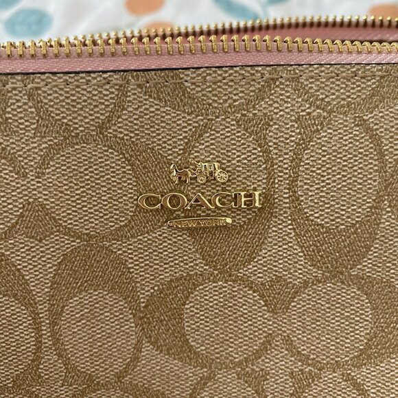 Coach Tan Pink Shoulder Strap Underarm Bag - Picture 7 of 8